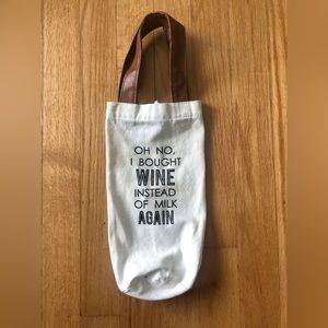 Reusable canvas wine bag